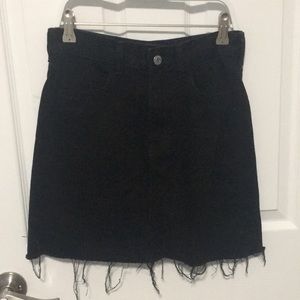 black denim skirt